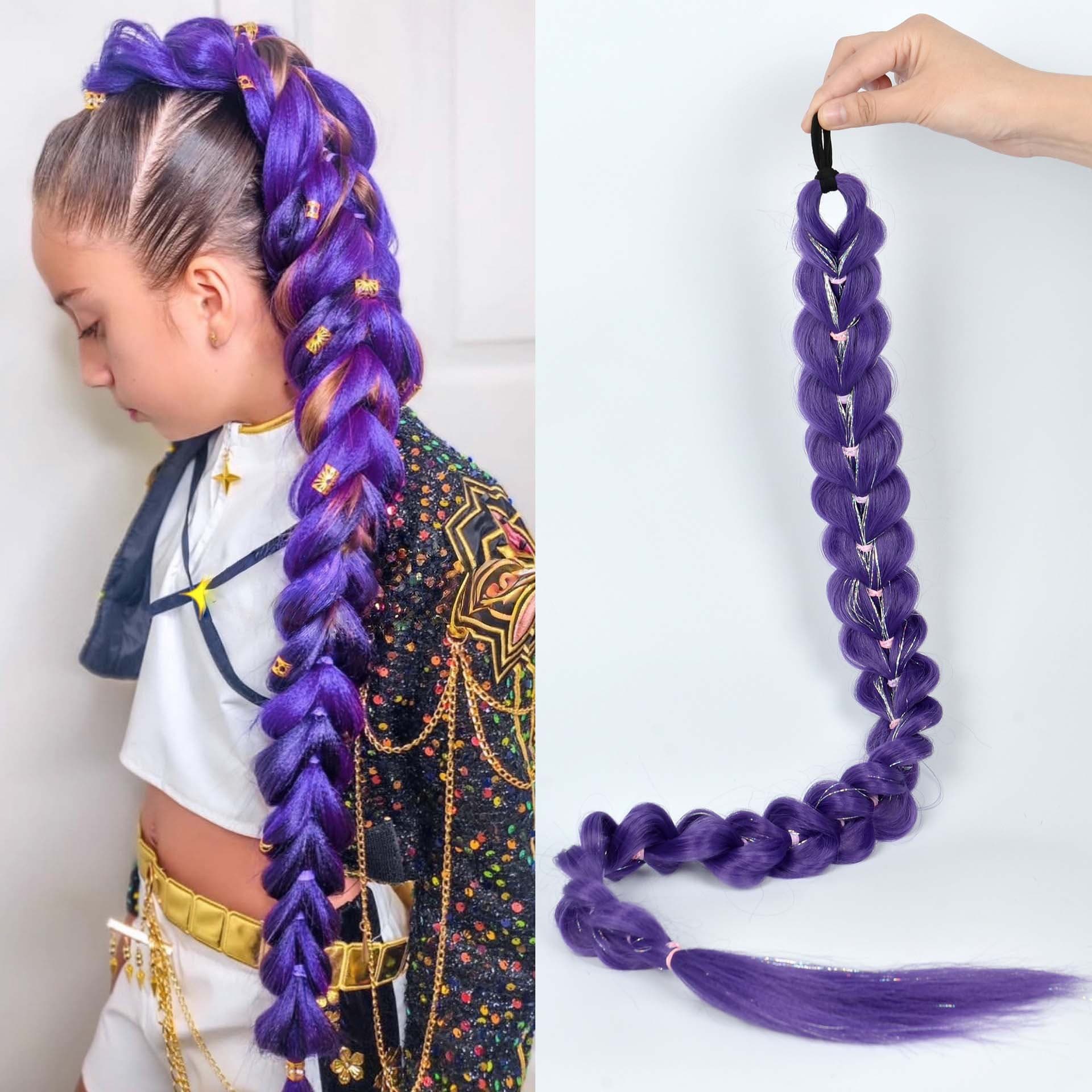 Wig Braid Hunting Witch Team Hair Tie Lumi Braid Colorful Elastic Braid Ponytail Wig Twist Street Dance Ponytail