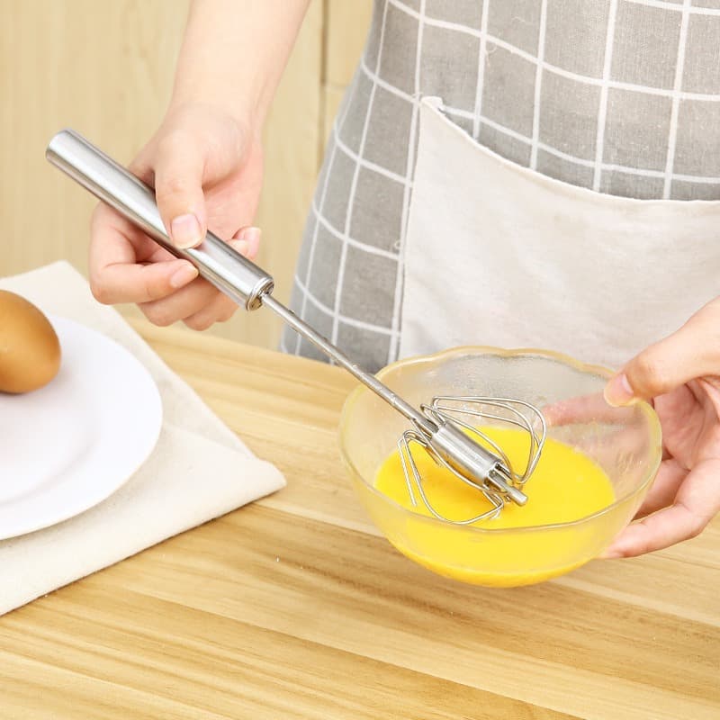 Manual semi-automatic stainless steel egg beater household kitchen small mixer whipped cream eggs baking tool