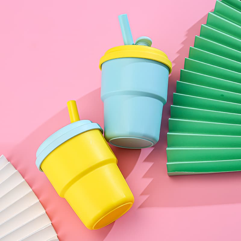 New All-Plastic Portable Sealed Water Cup, Ins Fashion Gift Logo Student Plastic Cup