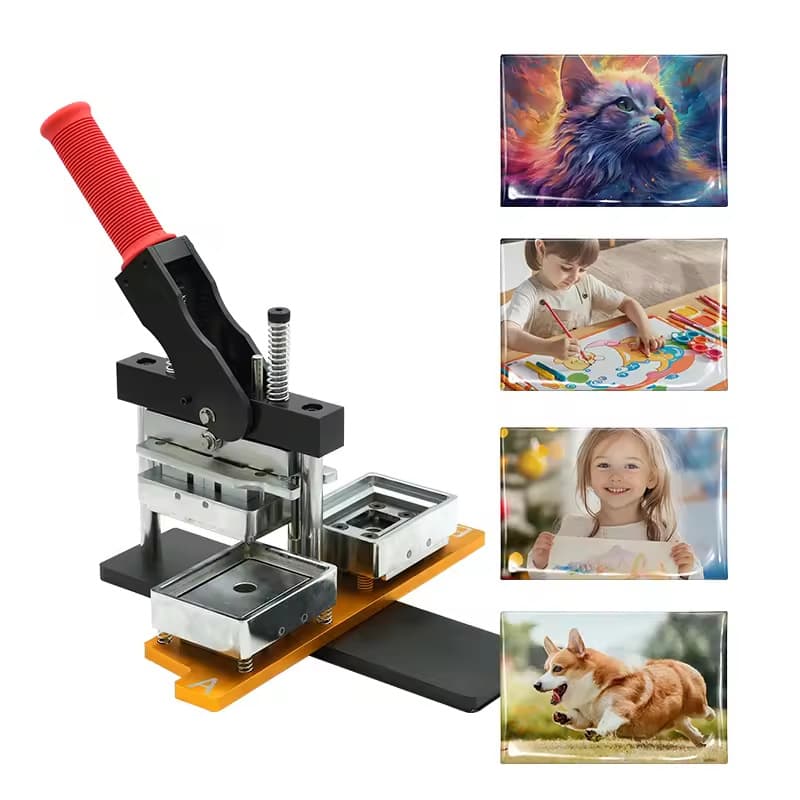 80*53mm American Acrylic Refrigerator Magnet Badge Machine Square Button Maker Equipment