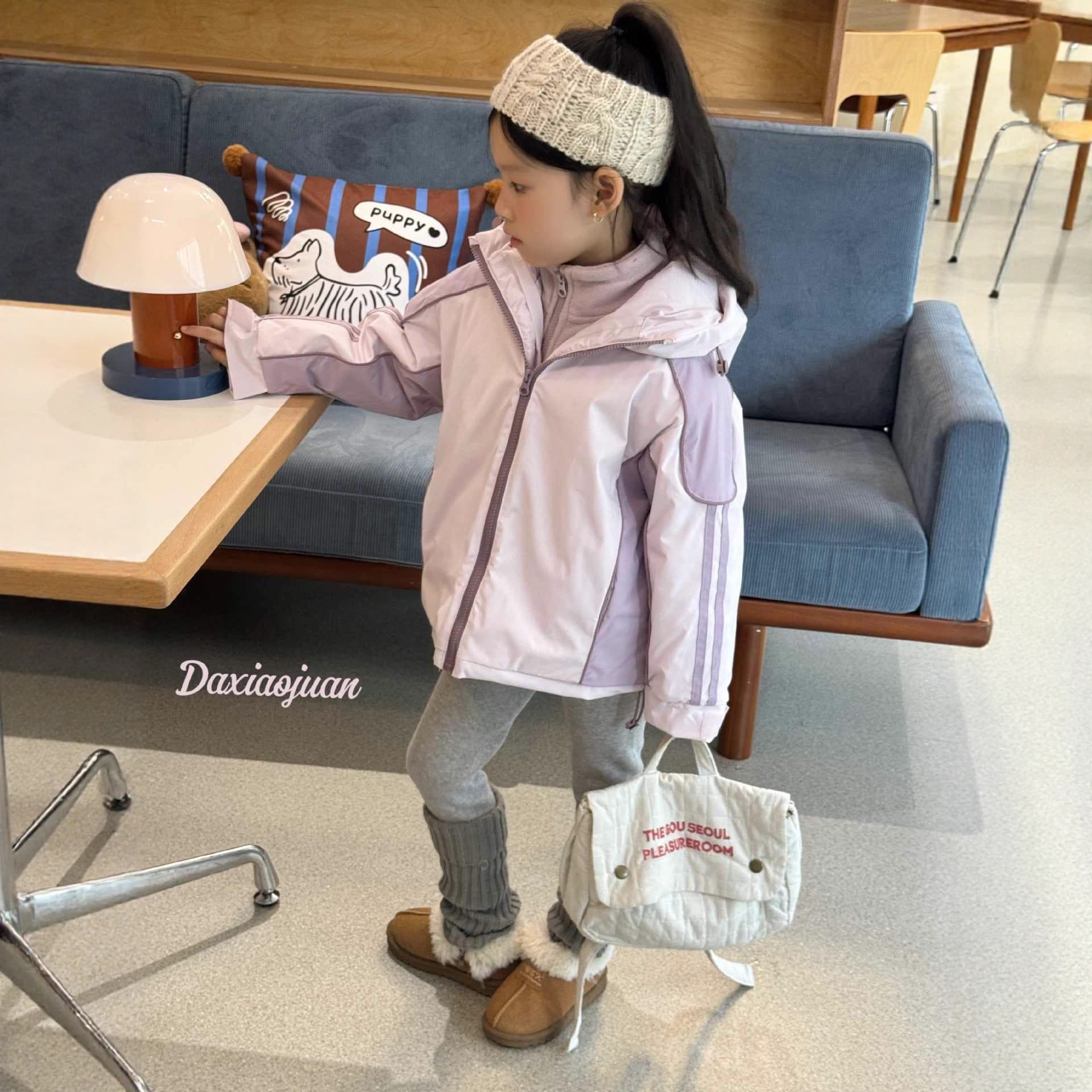 [Big Small Roll] New Korean Kids' Casual Two-in-One Hooded Windbreaker Jacket Hooded-83166