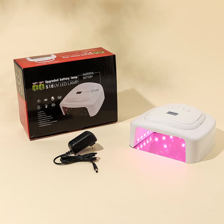 New Rechargeable UV Nail Lamp Long Battery Life High Power Fast Drying Smart Wireless Nail Gel Dryer