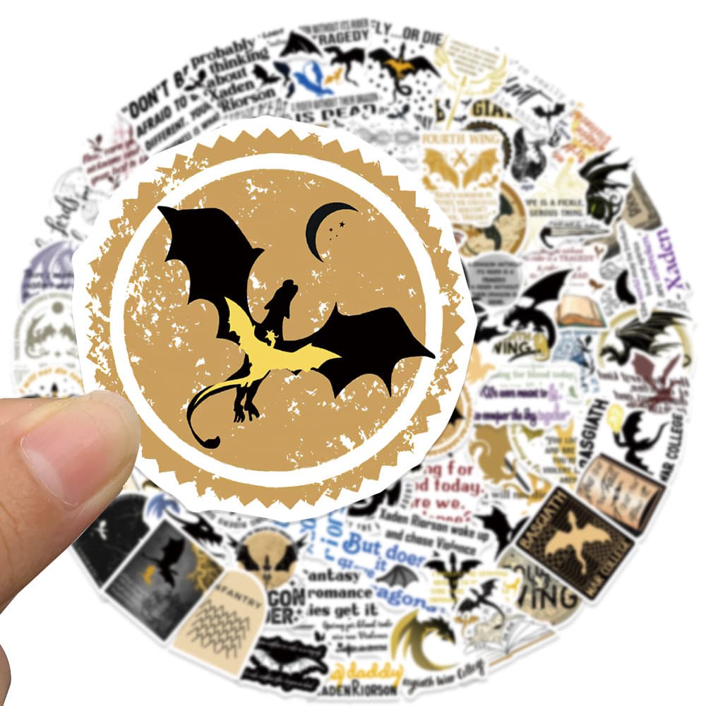 Fourth Wing Sticker Fourth Wing Computer Phone Case Helmet Waterproof Sticker Dragon Sticker