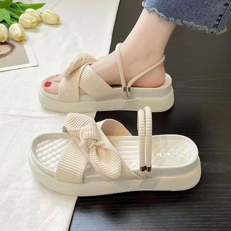 2026 New Trendy Sandals for Women, Two-Way Wear Sandals, Korean Fashion Casual Flat Sandals, Non-Slip Soft Sole, Fairy Style