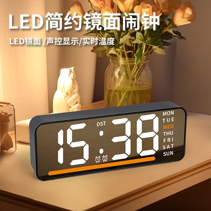 Cross-Border Best-Selling Minimalist Ins Multi-Functional LED Electronic Clock Alarm Clock Student Desktop Digital Electronic Clock