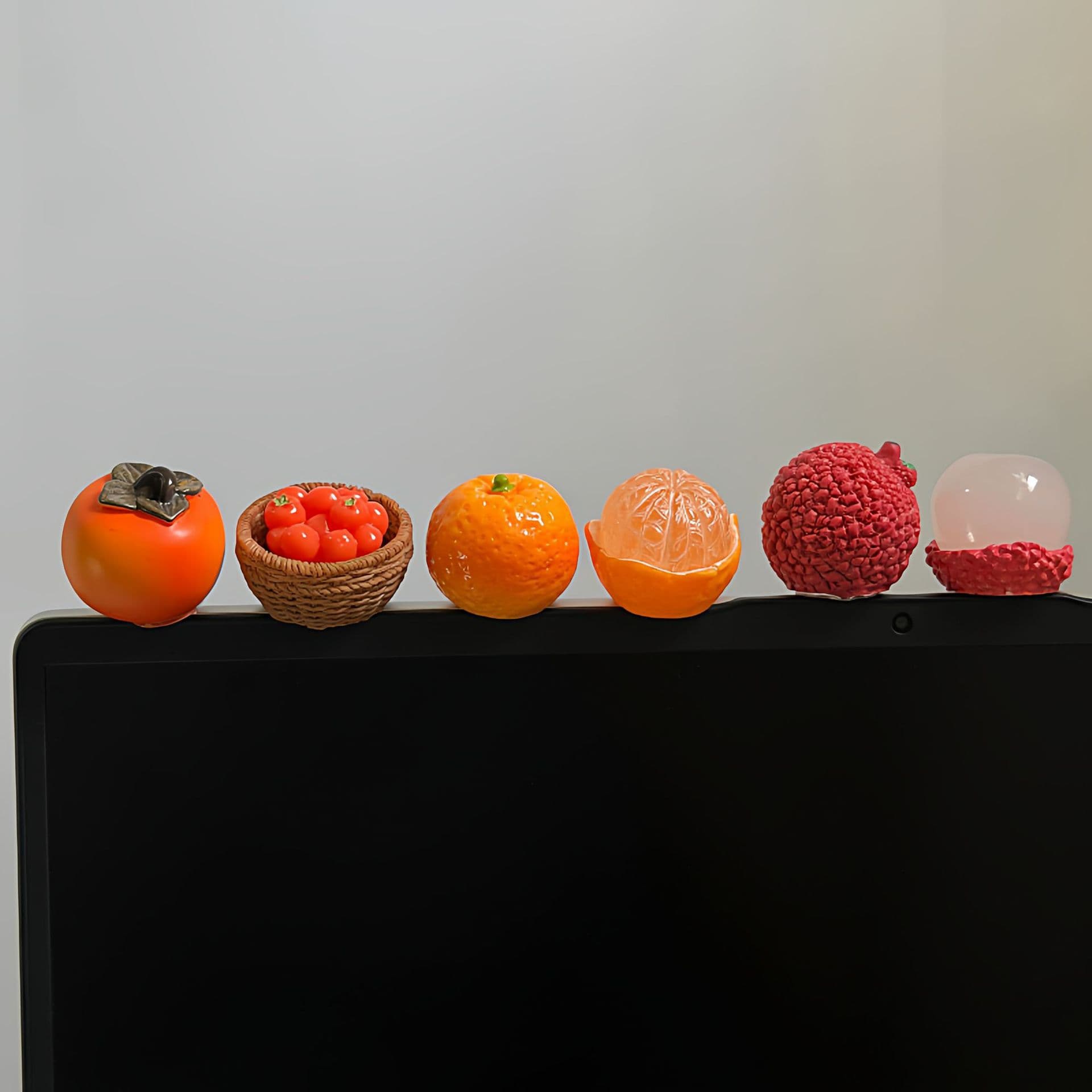 Persimmon Car Ornament, Creative and Fun Healing Decoration for Car Dashboard and Center Console
