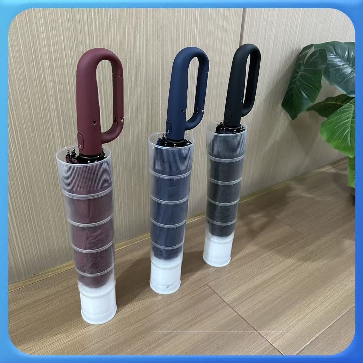 20-Rib Large Double Waterproof Sleeve Long Handle Umbrella All-Weather Car Unisex Nail-Made Sturdy Durable Large Rain Umbrella