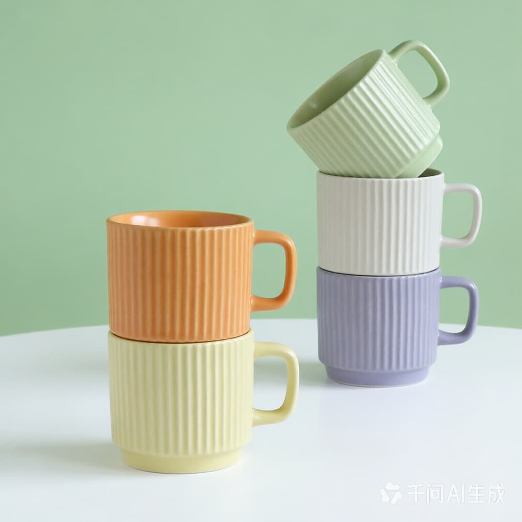 Ceramic Mug European Ceramic Mug Household Leisure Water Cup Diamond Cup Coffee Cup Ceramic Mug Inventory Processing