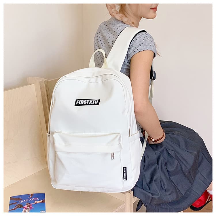 Backpack for Girls, Middle High School College Students, Solid Color Minimalist Style, Women's Backpack, 2025 New Light Luxury Niche Bag