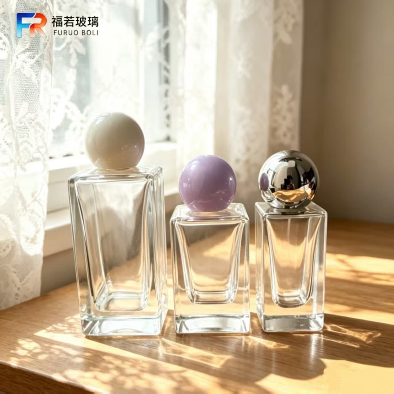 Manufacturer transparent spot perfume bottle cosmetic bottle square spray push-type high-end glass perfume bottle