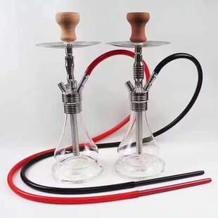 Factory Direct Arabic Hookah Bar Double Pipe Four Pipe Trendy Stainless Steel Hookah Cross-border Hookah