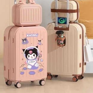 Multi-Functional Luggage 20 Inch New Cup Holder Trolley Case, Charging Travel Suitcase 24 Inch for Men and Women Students, Password Suitcase