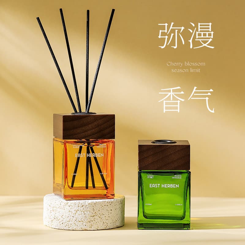 New Floral Indoor Creative Glass Reed Diffuser for Living Room Bathroom Long-Lasting Air Freshener Decoration