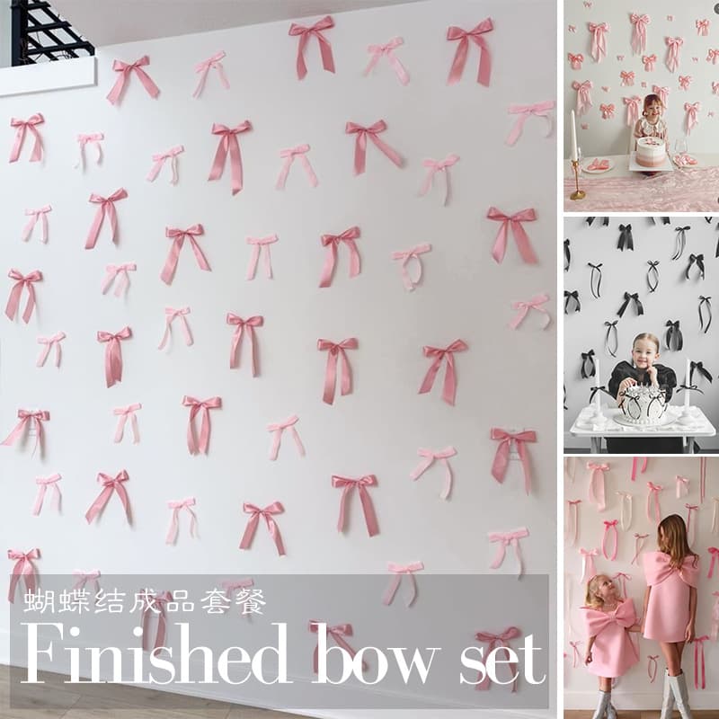 Bow Decoration Shop Window Check-in Cute Setup Background Cloth Wedding Birthday Party Photo Prop Decoration