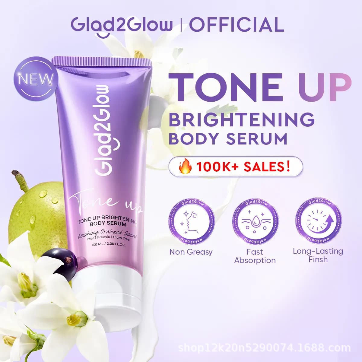 Cross-border Hot Selling Glad2Glow Brightening Body Serum Instant Flawless Radiant Glow Long-lasting Clear