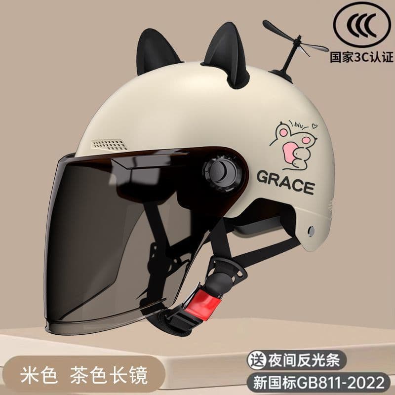Universal Safety Motorcycle Helmet for Men And Women Electric Vehicle Approved by National Standard 3C Bicycle Helmet