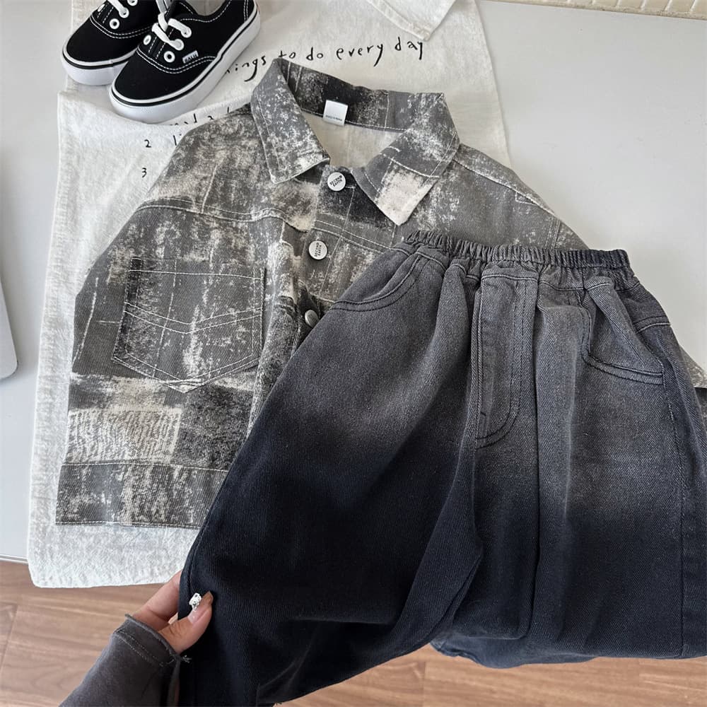 Children's Jeans 2024 Autumn New Arrival Boy Pants Baby Stylish Casual Long Pants Korean Loose Fit Trousers