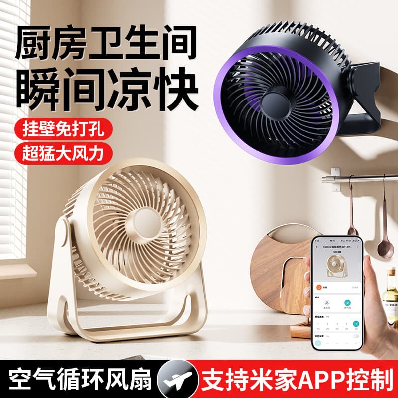 New Desktop Fan Air Circulation Fan Silent Office Student Small Fan USB Desktop Charging Fan
