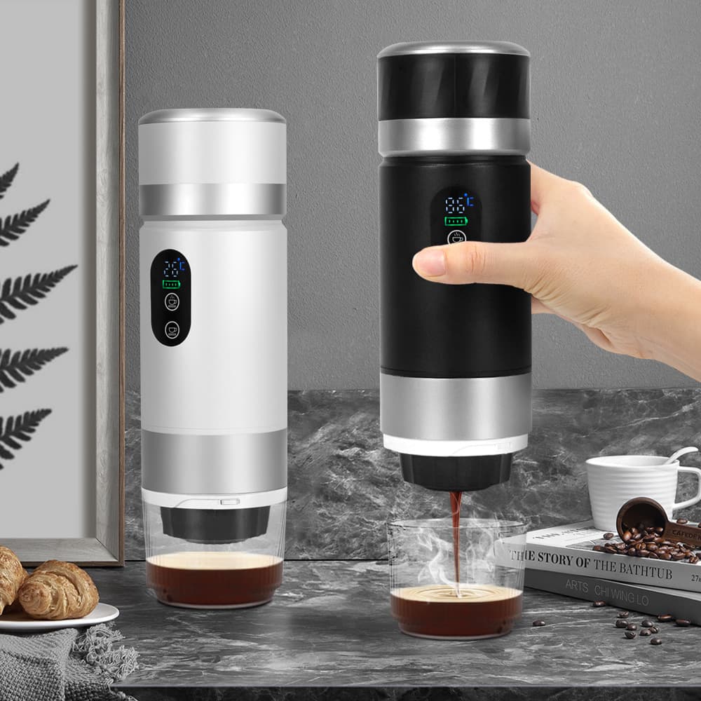 New Wireless Heating Espresso Capsule Coffee Maker 3-in-1 Extraction Travel Outdoor Portable Coffee Machine