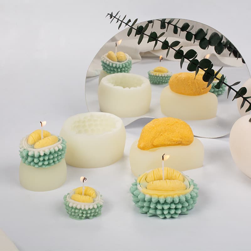 Durian Aromatherapy Candle Silicone Mold Ins Decoration Fruit Wax Bottle Sugar Mold Factory Wholesale