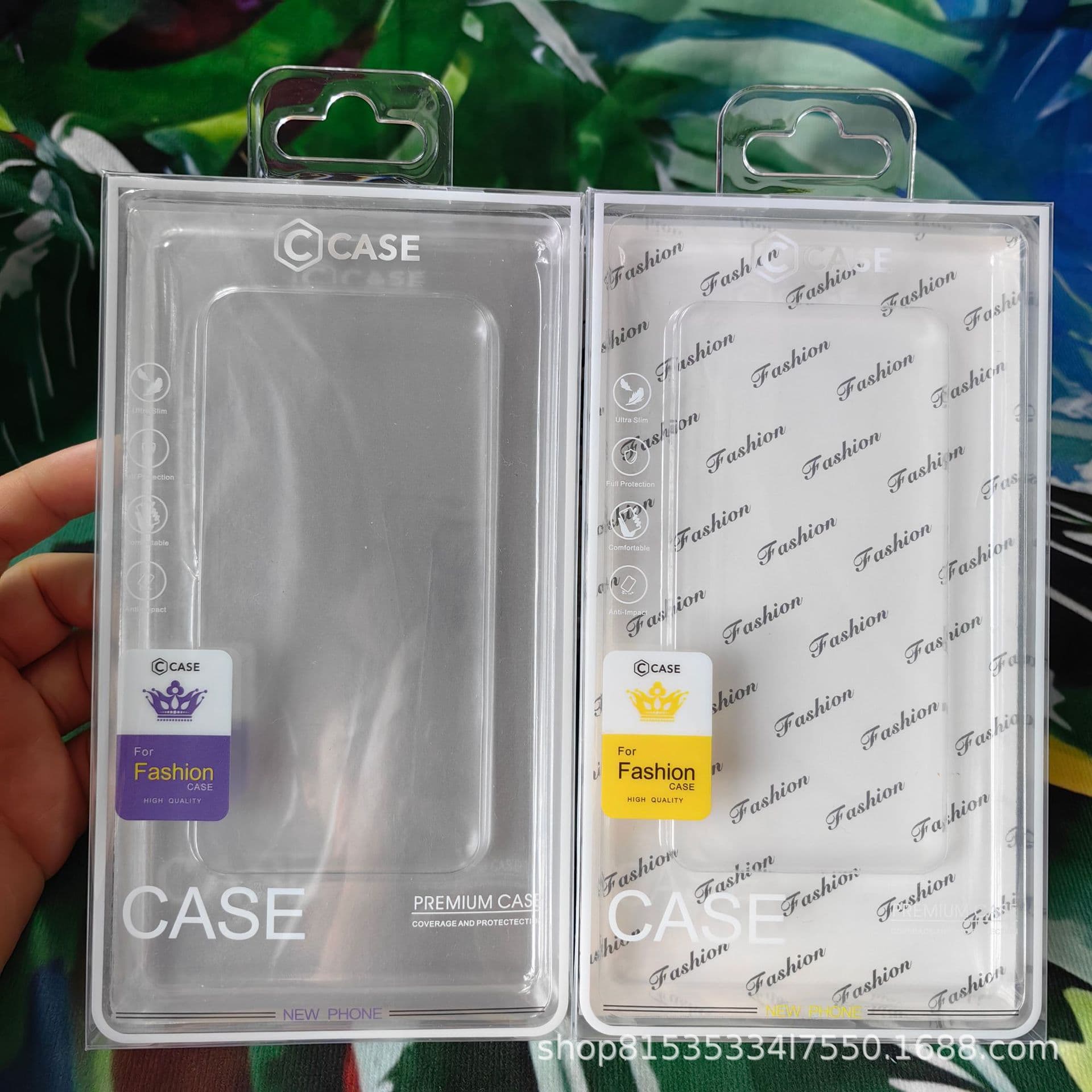 High-end new pull-out mobile phone packaging box Apple 1617 universal neutral mobile phone case packaging box plastic box in stock