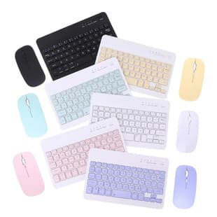 Bluetooth Keyboard Compatible with iPad, Xiaomi, Huawei Tablets and Phones, Rechargeable Wireless Keyboard and Mouse Set