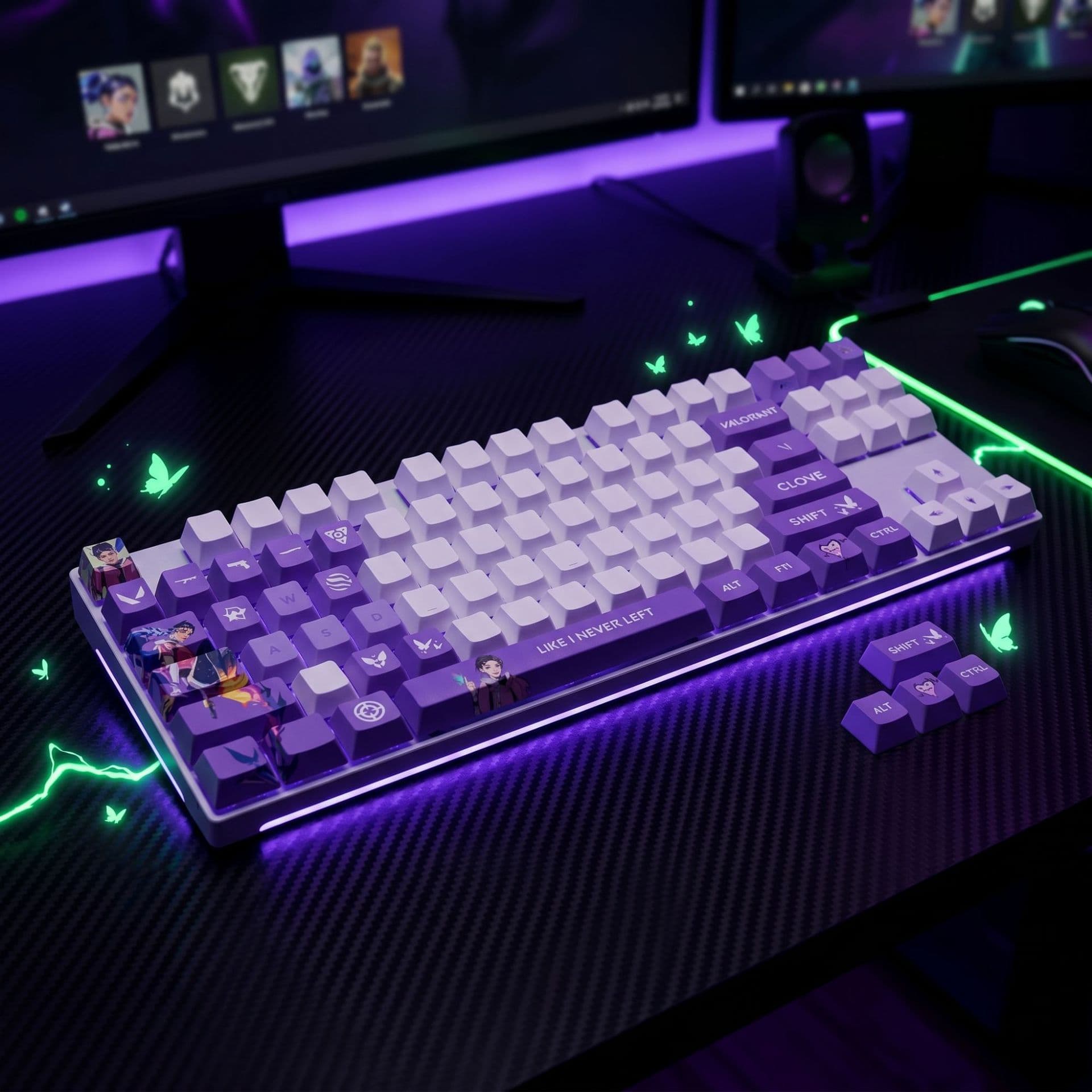 Valorant Clove Fan Keycaps 29-Key Set Gaming Weapon Custom Keycaps Compatible with Mechanical Keyboards