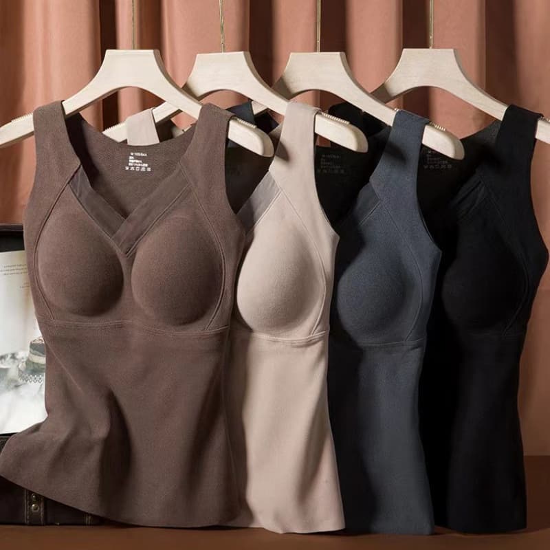 8803 Graphene Heating Vest 3D Stereo Seamless Fit Fixed Cup Machine Washable Autumn and Winter Vest Women's Vest