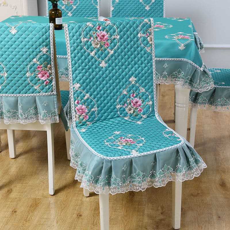 One-piece chair cover, dining table cloth, dining chair table cover, seat cushion, lace dining chair set, chair cushion set, dining table and chair set