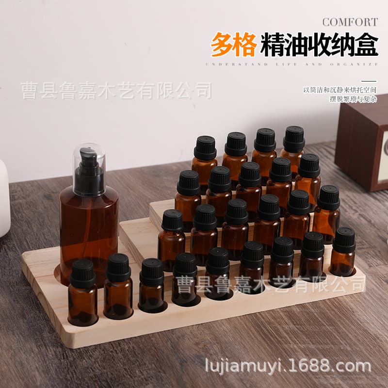 Direct from Manufacturer: Doretti Essential Oil Storage Box Wooden Stand, Multi-Specification Desktop Organizer for Cosmetics Display