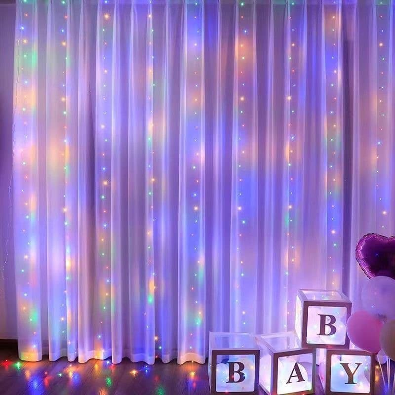 LED Christmas Remote Control Alloy Copper Wire Curtain Lights Twinkling String Lights Starry Sky Bedroom Live Streaming Room Decorative Lights