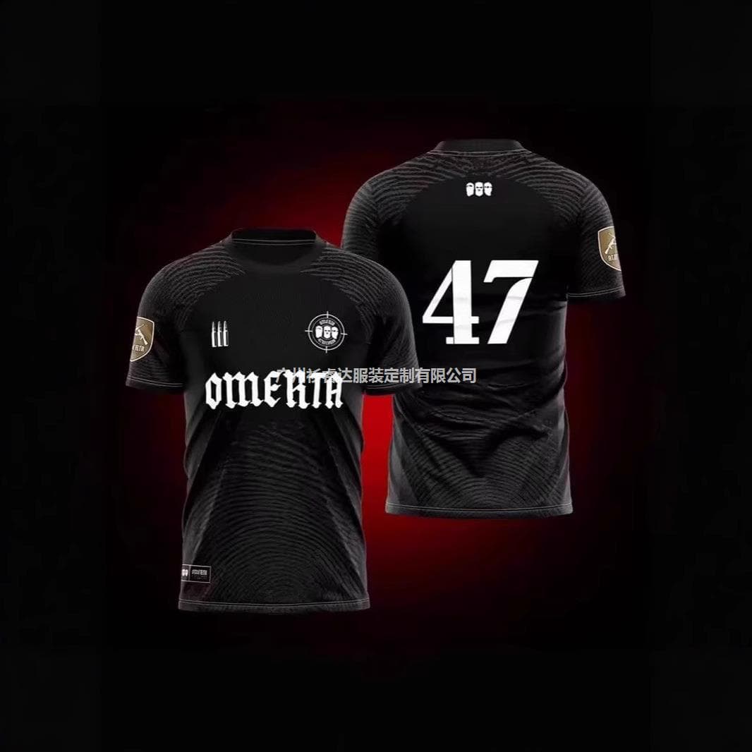 Cross-Border Trade European Size Omerta German Jersey Printed Men's Training Football Team Uniform Sports Crew Neck Short Sleeve Custom