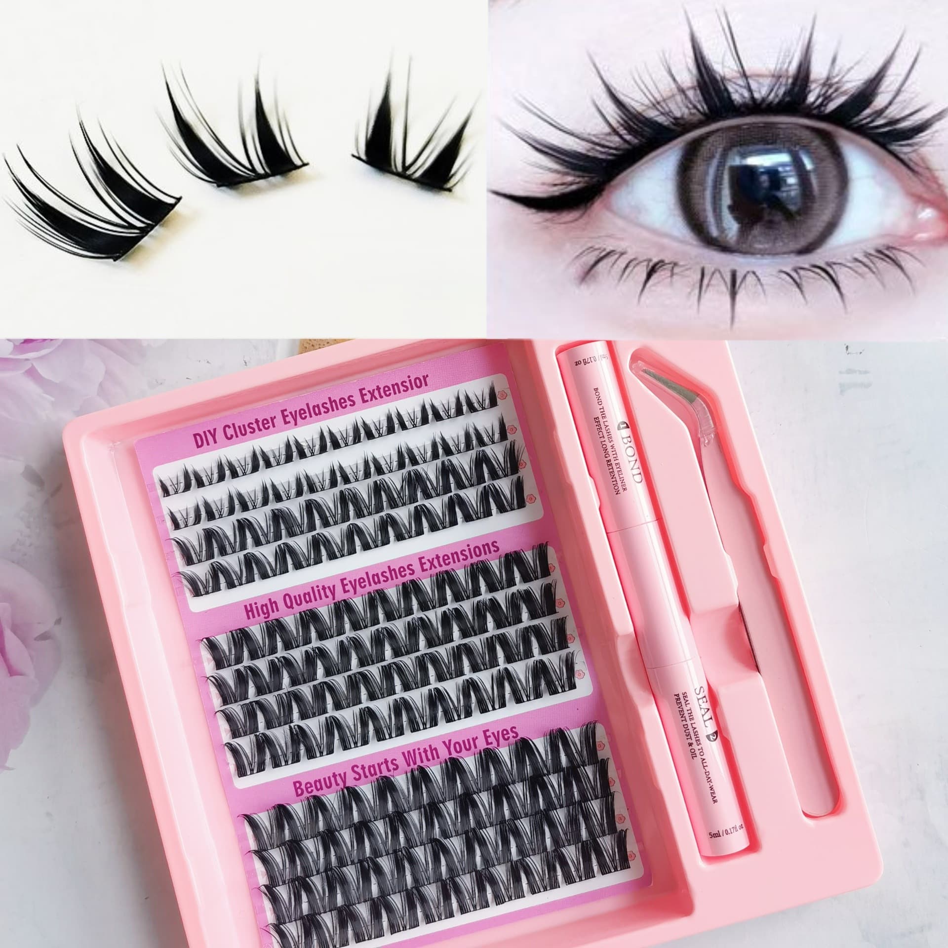 Cross-border False Eyelashes Comic Style Little Devil Cluster Thick Lashes Party Vibe Amazon DIY Hot Selling for Export