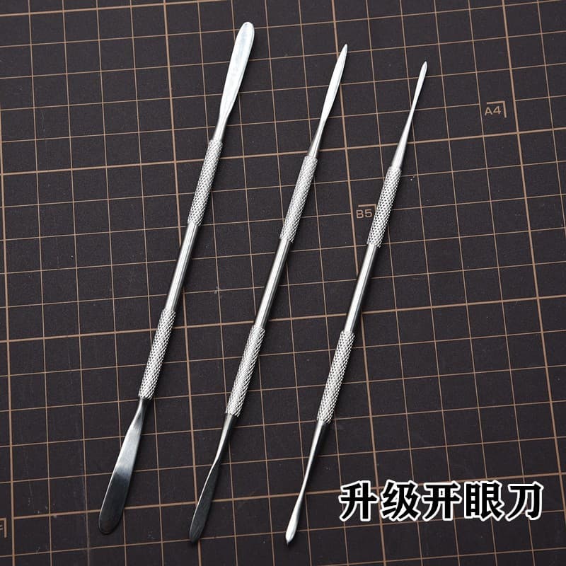 Ultra-light clay soft clay tools stainless steel spatula eye opener 3-piece fine work stick needle sculpture tool set