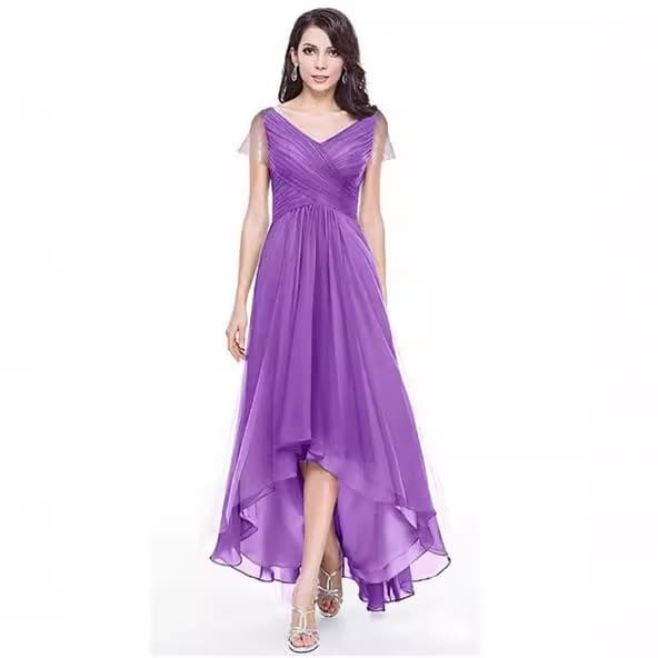 AliExpress hot-selling export source temperament dress European and American hot-selling short sleeve export long dress