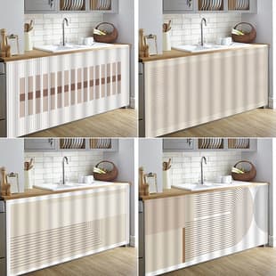 2023 New No-Drill Dustproof Cabinet Rail Cover with Velcro, Concealing Ugly Gaps, No-Drill Self-Adhesive Curtain