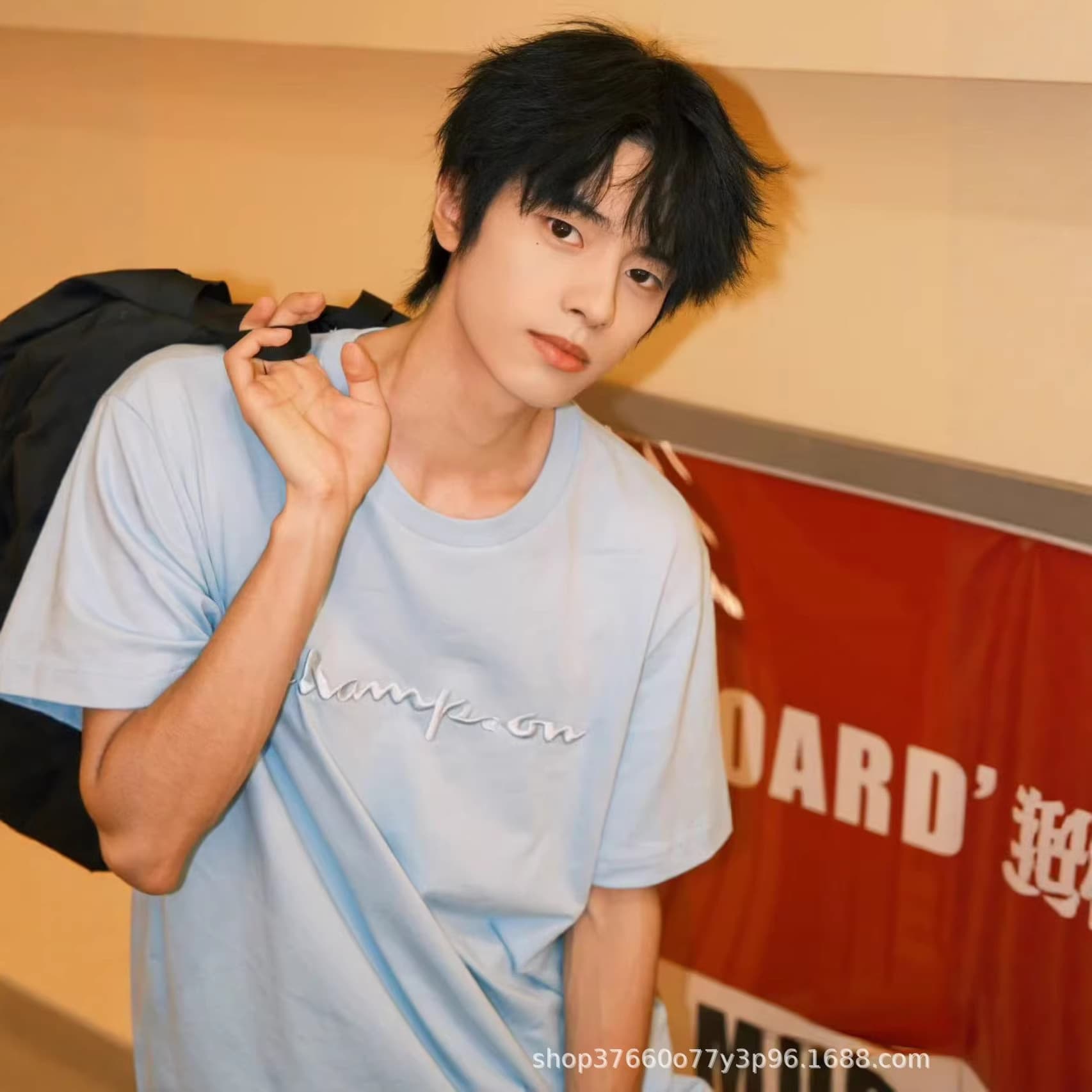 Summer new fashion brand champion same style cross-border classic three-dimensional embroidery logo fashion loose couple style pure cotton T-shirt