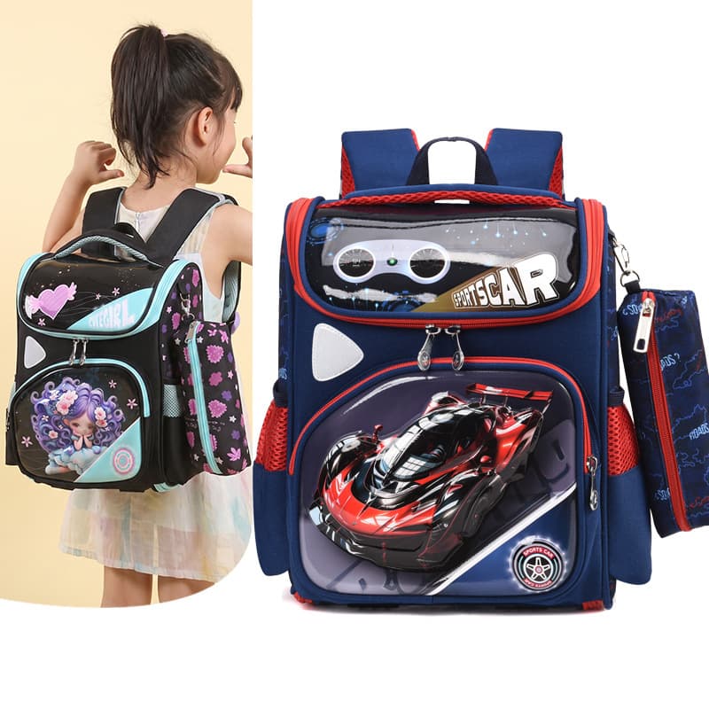 Export Kindergarten Backpack, Large Capacity Full-Open Space Hard Shell Backpack for Ages 2-6, Student Two-Piece Set Children's Backpack