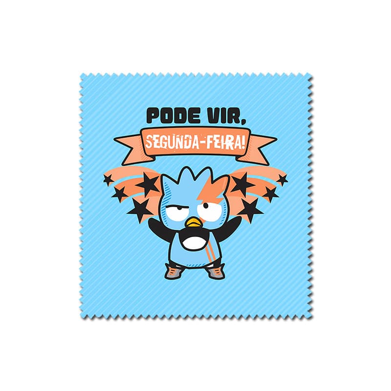 Cool BADTZMARU Black Penguin Hanamaru Cartoon Character Fiber Lens Cloth - Removes Dirt and Fingerprints, Multiple Patterns