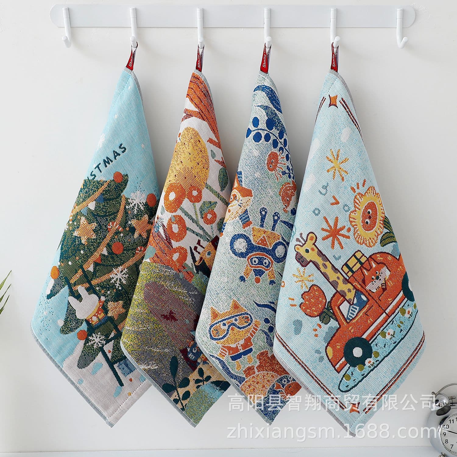 Pure Cotton Gauze Towel Four-Layer Gauze Square Towel Kindergarten Children's Cotton Square Towel Wholesale Export to Korea Dish Towel