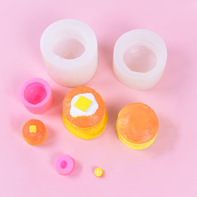 Pancake Silicone Mold for Squishy Toys, Cake Mousse, Scented Candle, Chocolate DIY Creative Mold