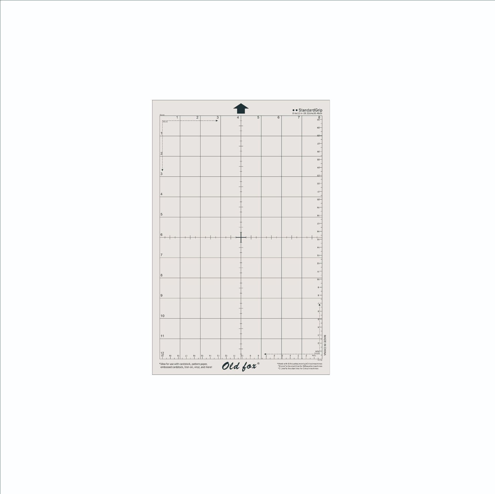 Adhesive Pad 8''x12'', Durable and Aesthetic OLD FOX Medium Tack Transparent Adhesive Pad Cutting Mat