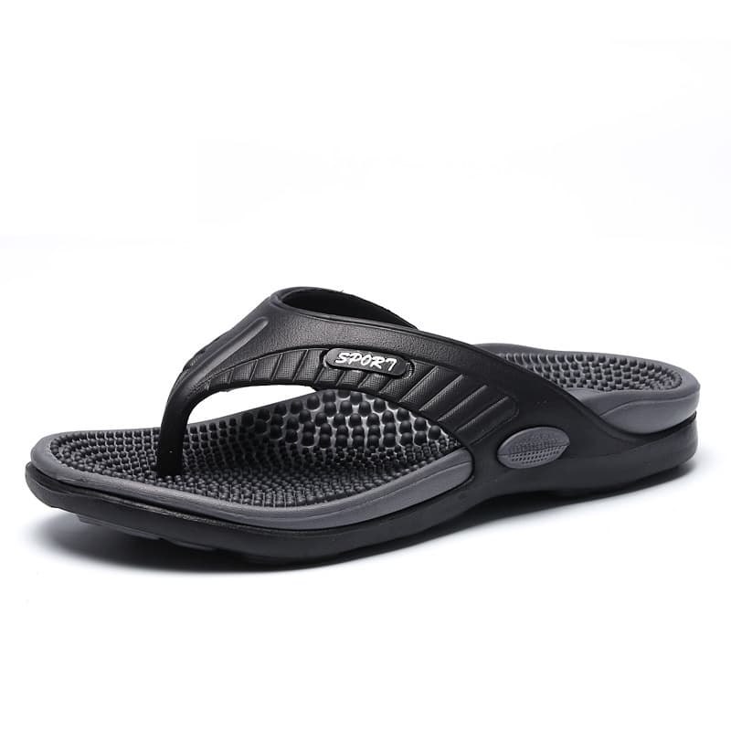 Massage Flip Flops Men's 2026 New Summer Outdoor Wear Anti-Slip Particle Acupressure Clip Toe Soft Sole Foot Therapy Slippers Men