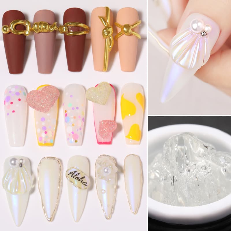 Internet celebrity new manicure pvc solid gel mold styling glue DIY carved gel glue high permeability Q-elastic gummy glue