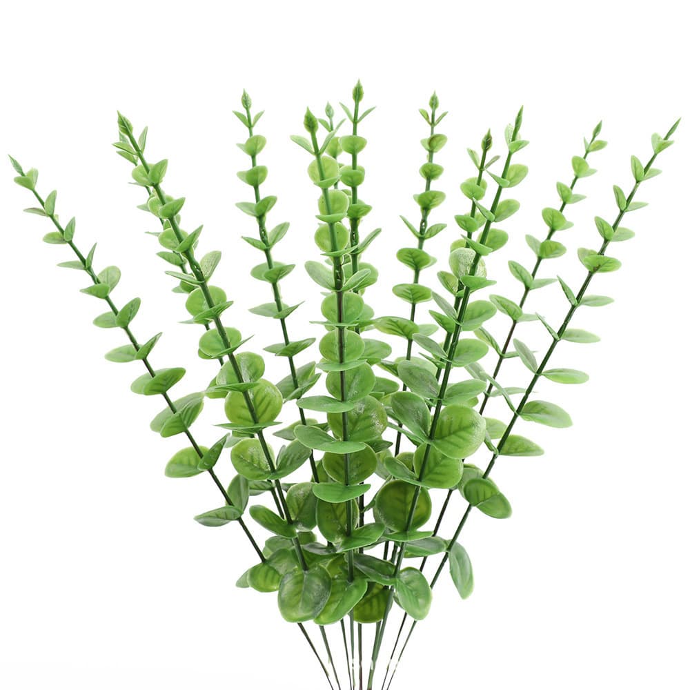 Artificial Eucalyptus Leaves, 38cm Single Stem, Simulated Green Plant, Home Decor Flowers (Cross-border)