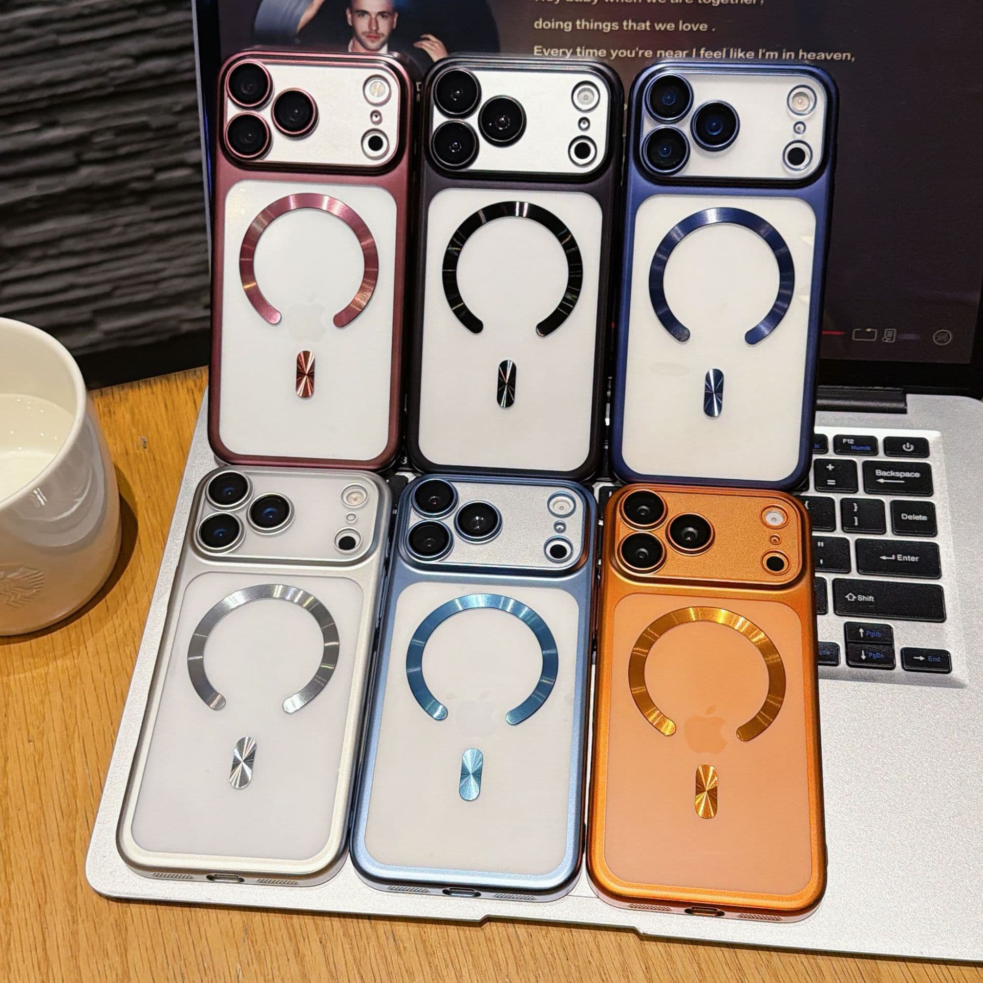 Case for iPhone 18 Pro Max, Apple 17 Transparent Electroplated Frosted Magnetic 16 PRO Protective Cover