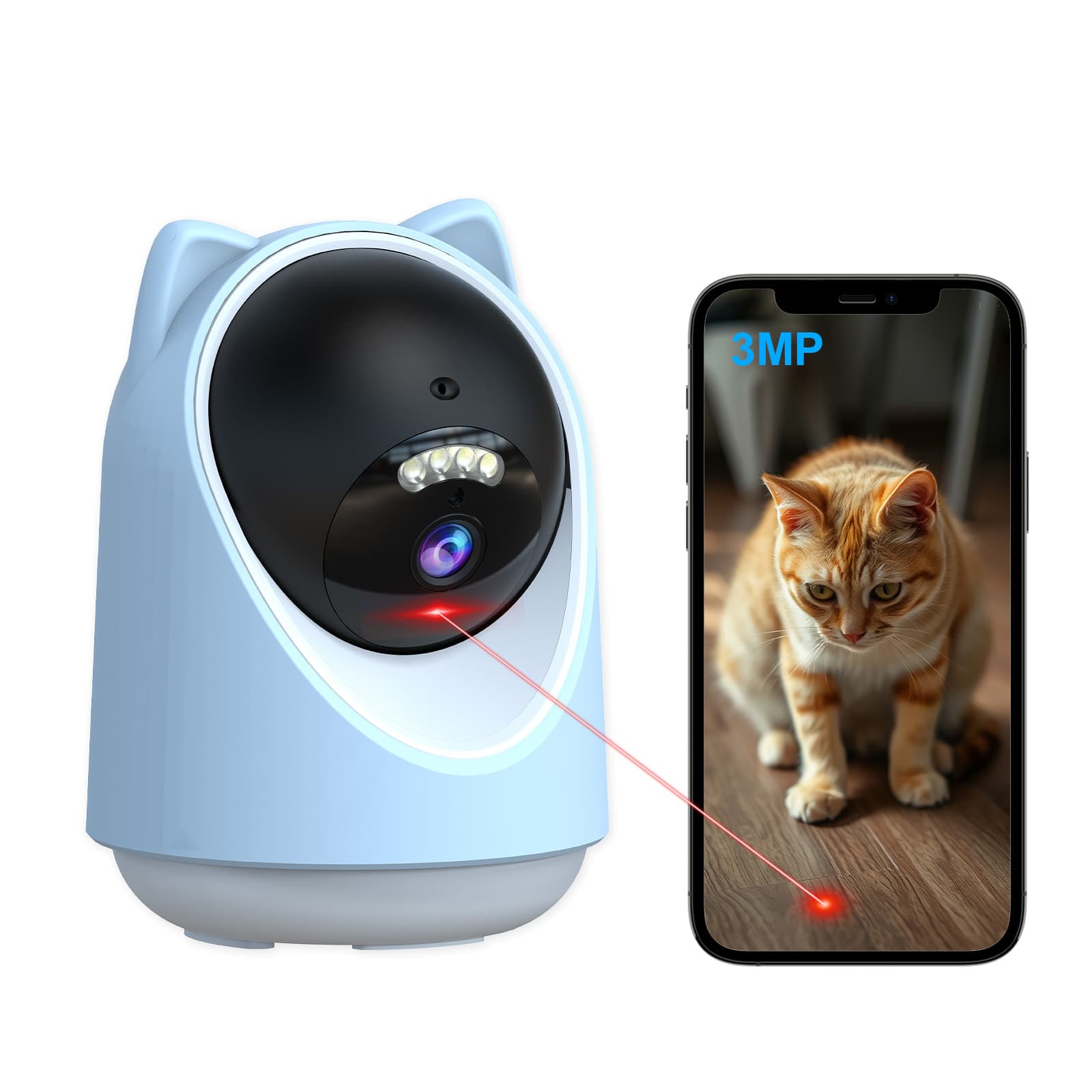 Cross-border exclusive smart camera, 360° pan-tilt panoramic cruise camera for elderly, infant, and pet monitoring.
