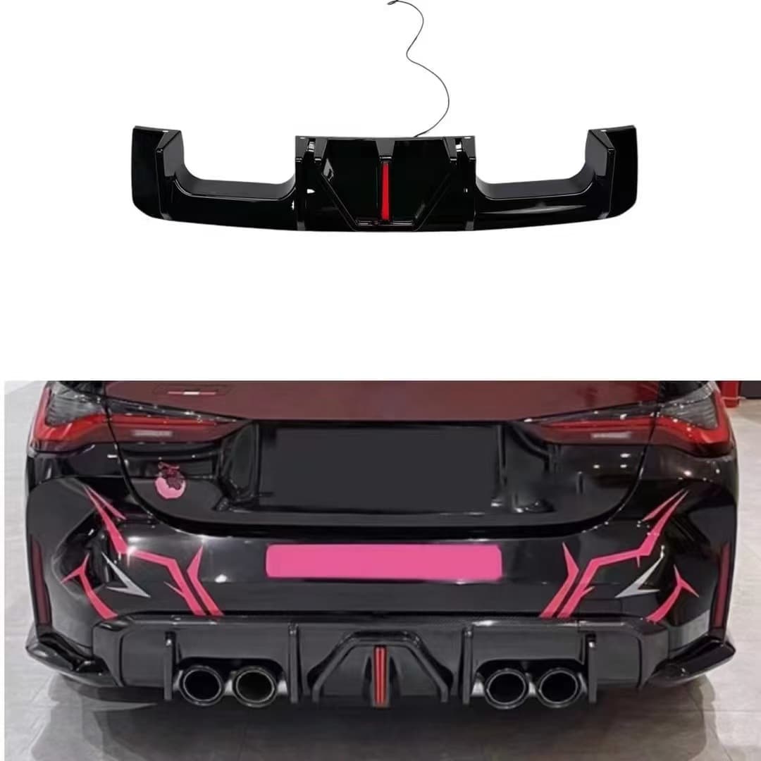 For BMW 21+ G80 G82 G83 Genuine M3 M4 Vertical Light Rear Diffuser Rear Lip Small Spoiler Modification Accessories