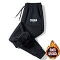 Autumn and Winter Fleece-Lined Men's Casual Pants, Trendy Joggers, Nine-Point Harem Tapered Pants for Students