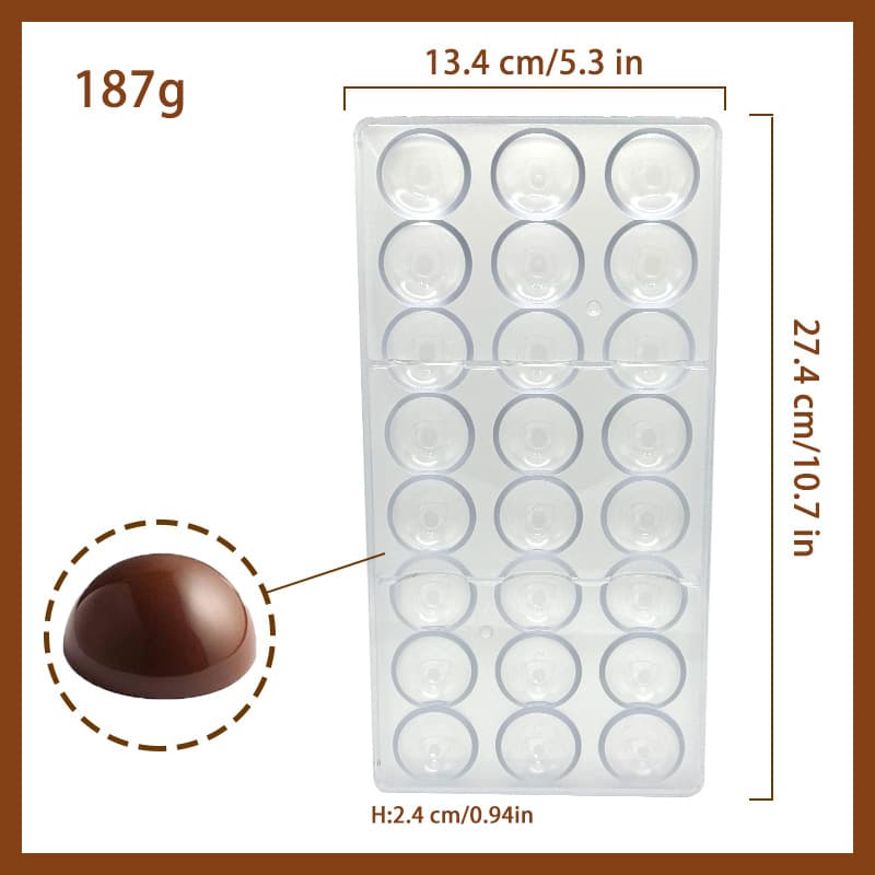 DIY Chocolate Mold, Hard Plastic Transparent Chocolate Candy Mold, Baking Mold